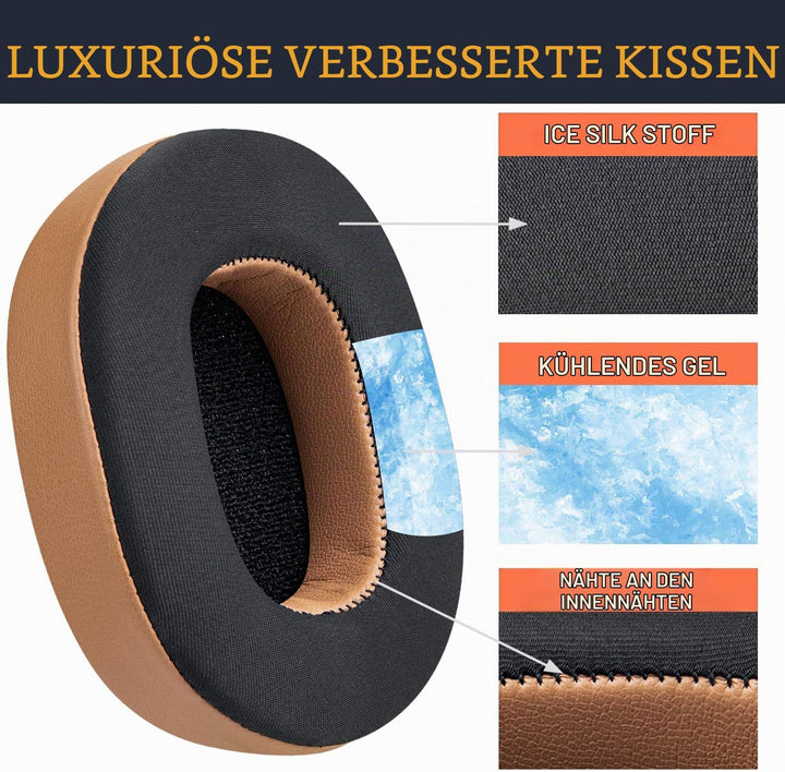 SOULWIT Kühlgel Ersatz Ersatzpolster Polster Ohrpolster für Skullcandy Hesh 3/ANC/Evo &amp; Crusher Wire