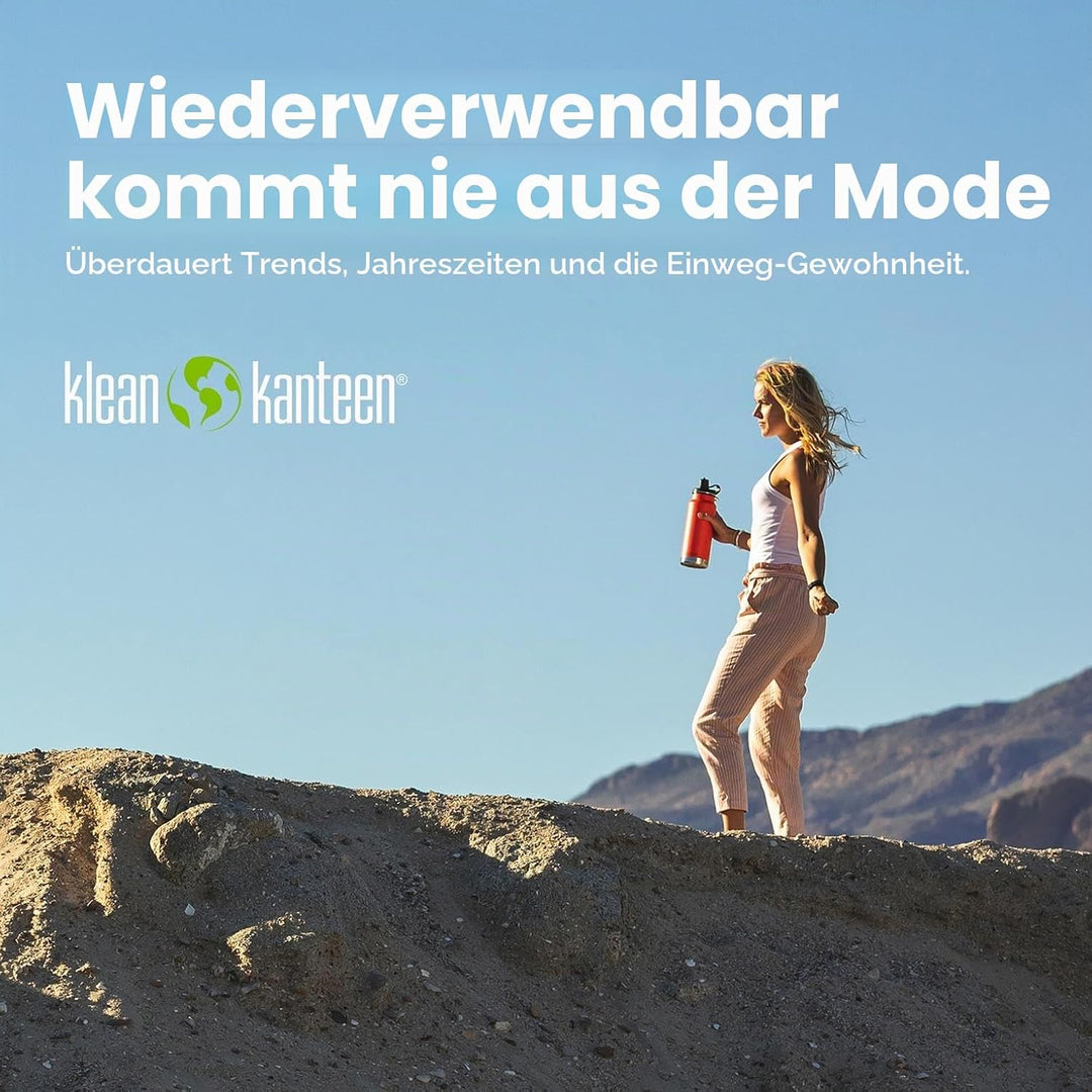 Klean Kanteen Herren tkwide Vi Trinkflasche Einheitsgrösse Schwarz, Einheitsgrösse Schwarz