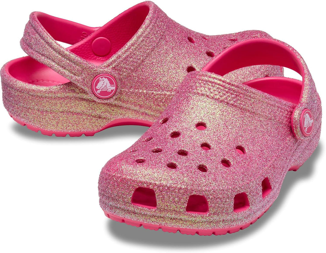 Crocs Unisex Kinder Classic Iridescent Glitter Clog K 19/20 EU Dragon Fruit, 19/20 EU Dragon Fruit