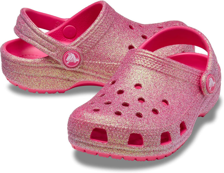 Crocs Unisex Kinder Classic Iridescent Glitter Clog K 19/20 EU Dragon Fruit, 19/20 EU Dragon Fruit