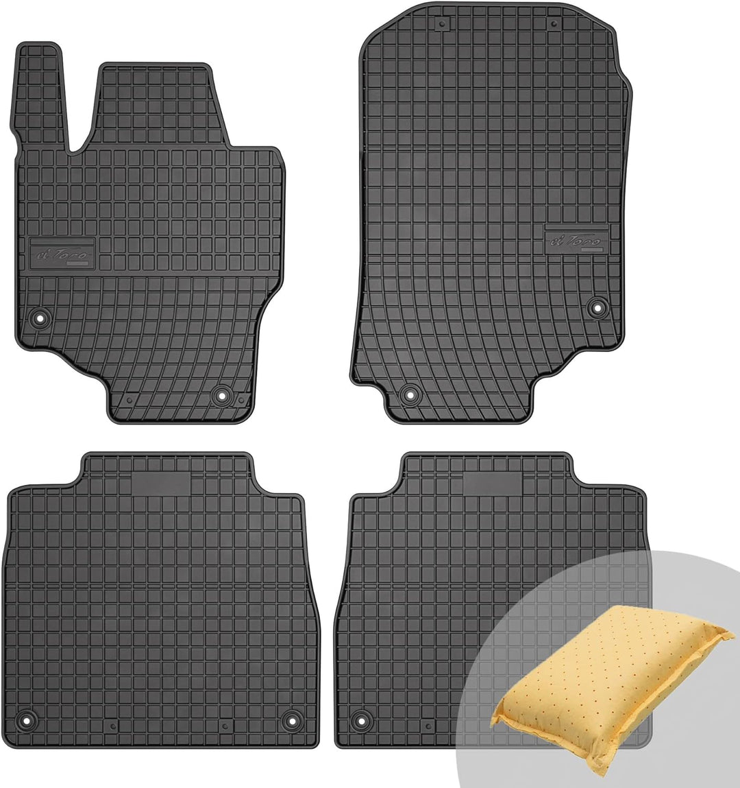 FROGUM EL Toro Gummimatten Ganzjähriges-Set von Autofussmatte Auto Fussmatten für Mercedes-Benz GLS