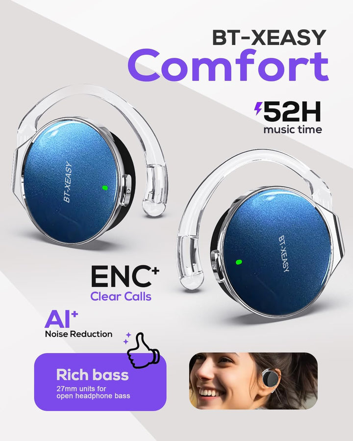 Micool On Ear Kopfhörer Bluetooth 5.4, Open Ear Kopfhörer Kabellos Bluetooth Geräuschunterdrückung,