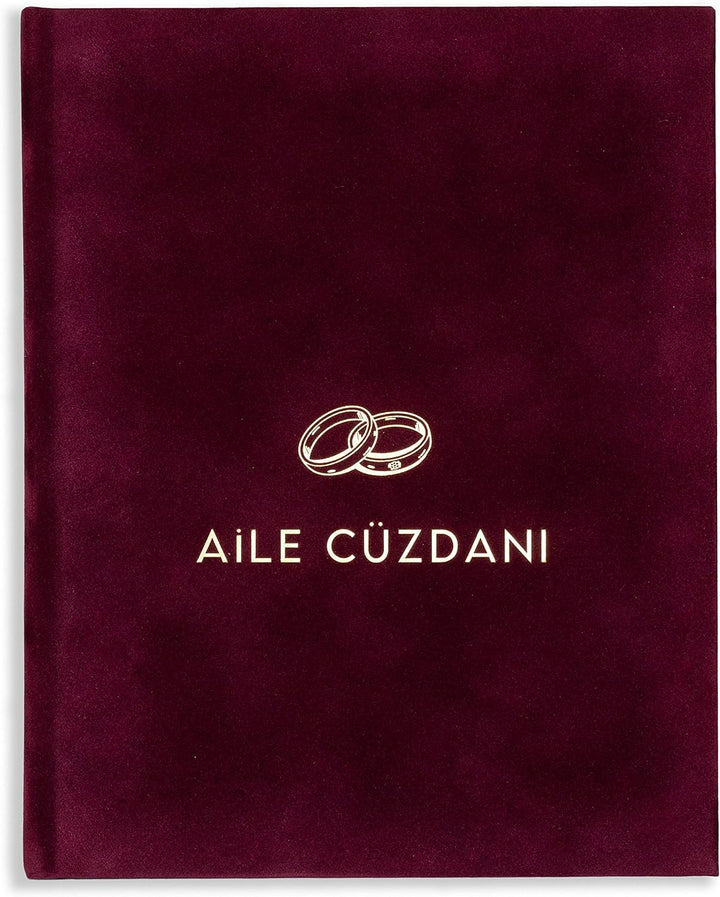 A5 Stammbuch Aile Cüzdani Skrift Bordeaux FÜR ALLE Formate (Klassik, A5, A4) Stammbuch der Familie i