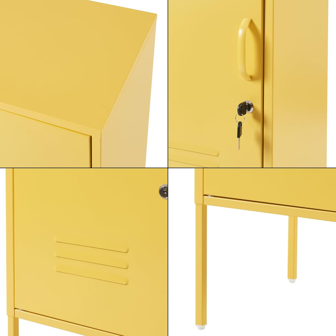 [en.casa] Nachtschrank Hausjärvi Nachttisch 82 x 35 x 35 cm Nachtkästchen Beistelltisch mit 1 Tür Me