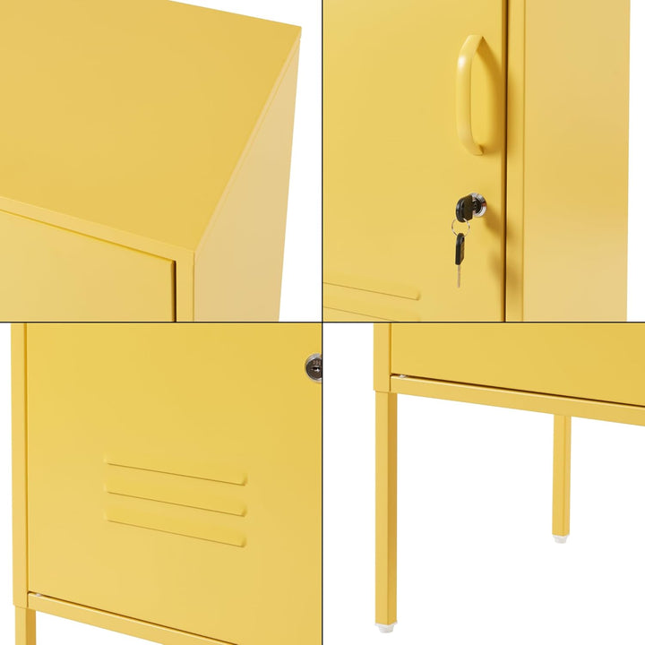 [en.casa] Nachtschrank Hausjärvi Nachttisch 82 x 35 x 35 cm Nachtkästchen Beistelltisch mit 1 Tür Me
