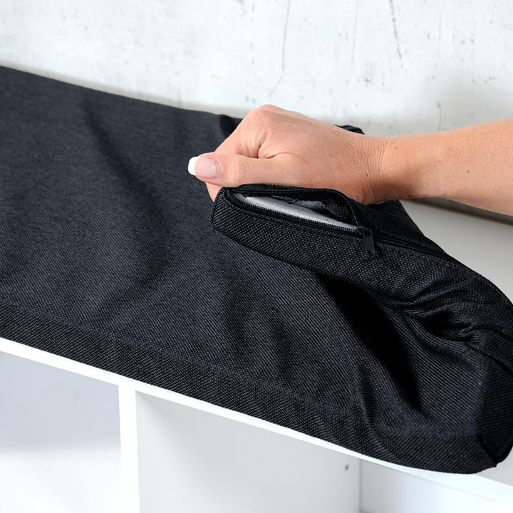 Kesper | Schuhschrank mit Sitzkissen, Material: Spanplatte, funiert, Masse: B 103,5 x H 48 x T 29,5