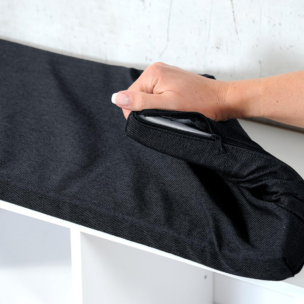 Kesper | Schuhschrank mit Sitzkissen, Material: Spanplatte, funiert, Masse: B 103,5 x H 48 x T 29,5