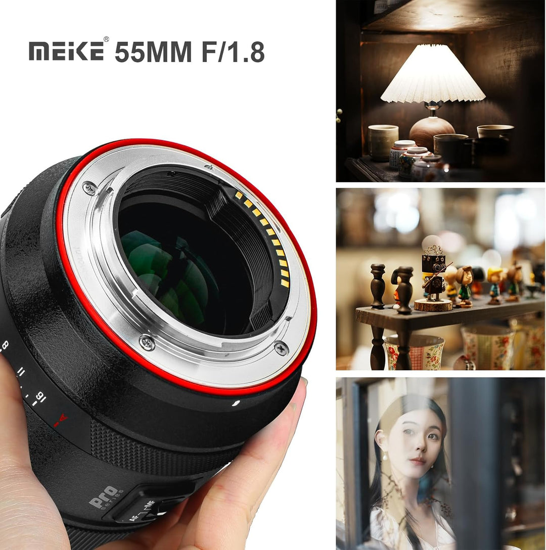 Meike 55 mm F1.8 Pro Vollformat-AF-STM-Objektiv, hochauflösende 8K-Autofokus-Festbrennweiten-Portrai