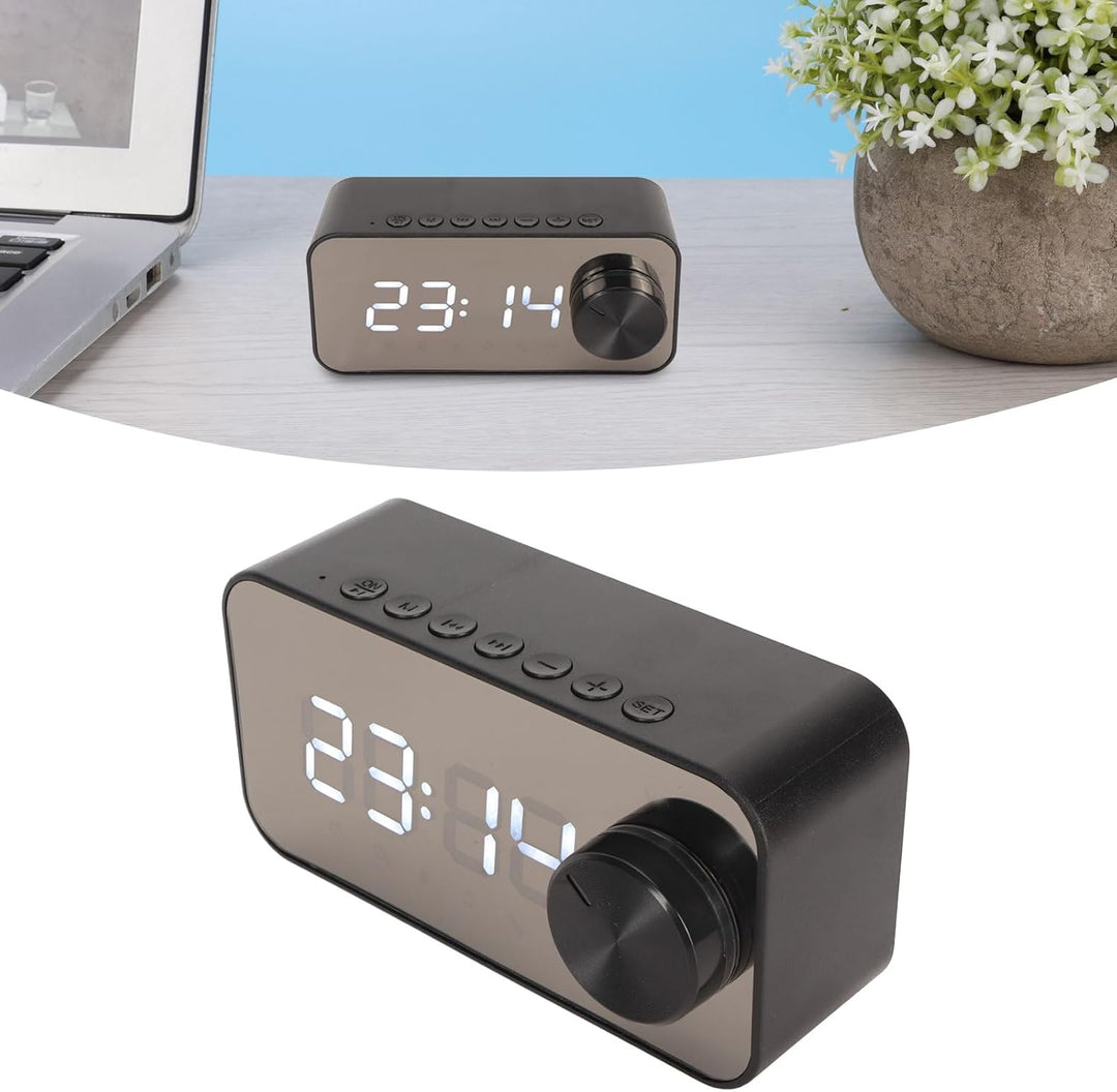 Wecker-Radio mit Bluetooth-Lautsprecher, Dual-Alarm-Digitaluhren Am Bett mit UKW-Radio, Integriertem
