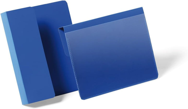 Durable Kennzeichnungstasche mit Falz, für Etiketten und Dokumente in A6 quer, Packung à 50 Stück, d