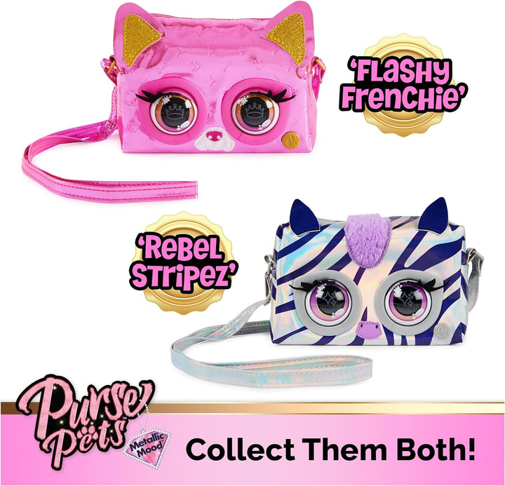 Purse Pets Metallic Magic Rebel Stripez Zebra - interaktive Kindertasche, die mit mehr als 30 Geräus