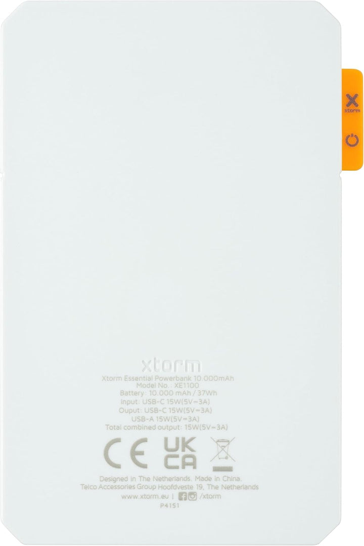 Xtorm CHARGEUR DE SECOURS Essential 10 000 MAH Blanc, 10.000mAh Schwarz