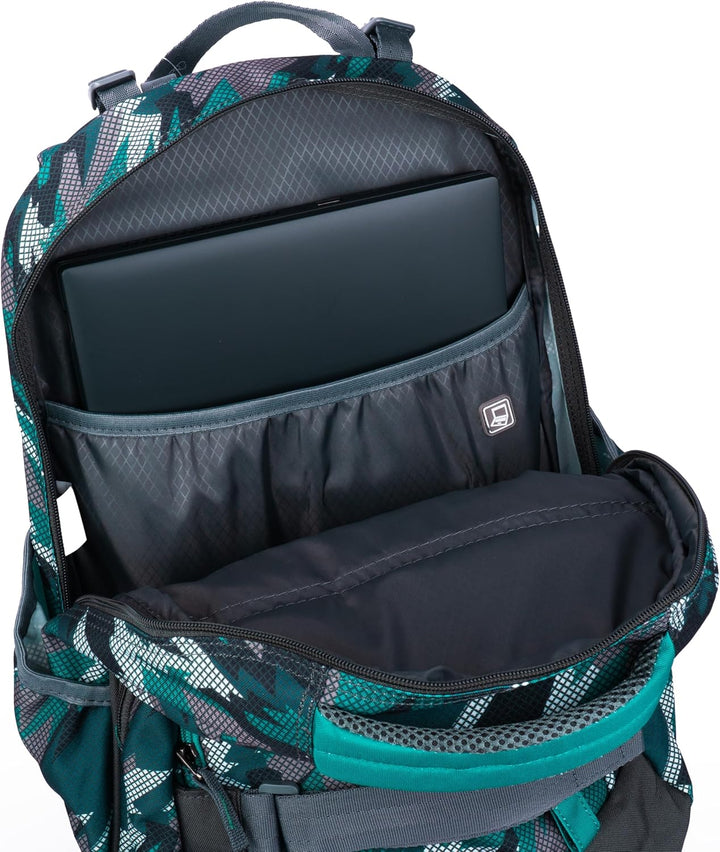 JOLLY Next Generation Rucksack, 8-teilig, verstellbare Schultergurte und Brustgurt, zwei grosse Fäch