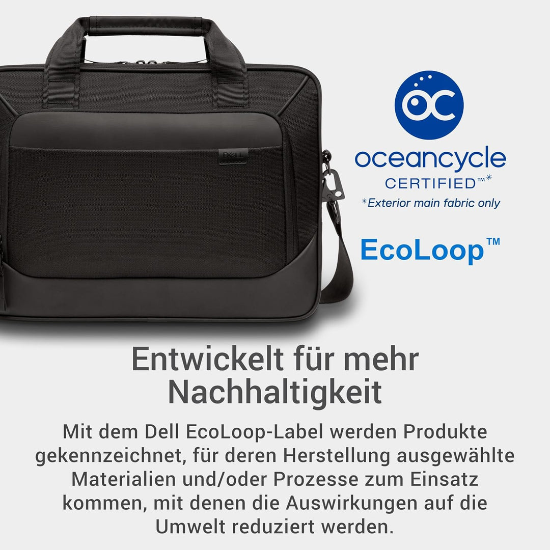 Dell EcoLoop Pro Classic Briefcase 14 - CC5425C, OceanCycle Zertifizierung, Schutz Unterwegs, Kratzf