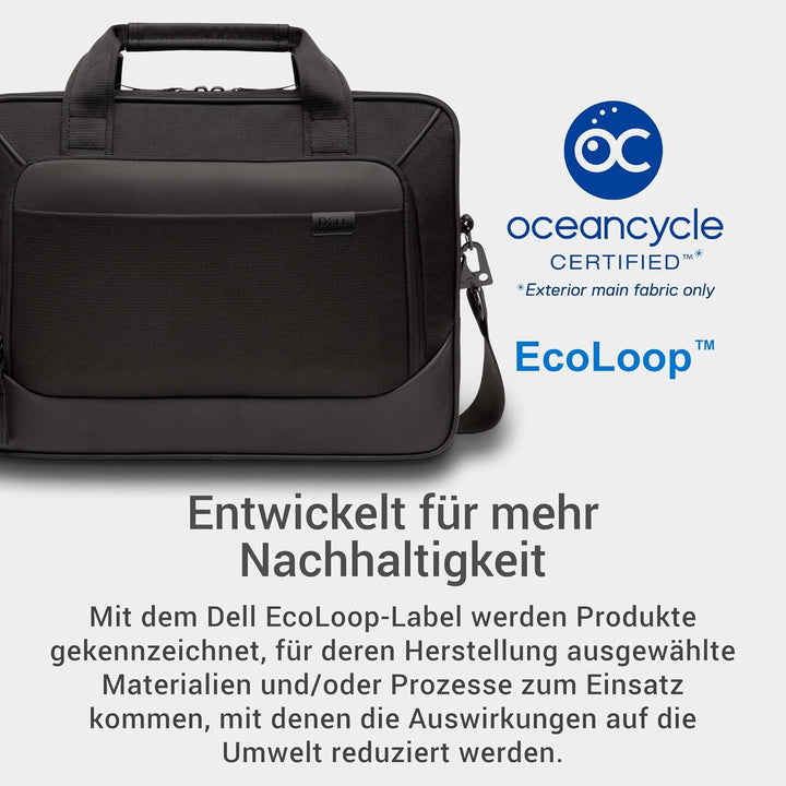 Dell EcoLoop Pro Classic Briefcase 14 - CC5425C, OceanCycle Zertifizierung, Schutz Unterwegs, Kratzf