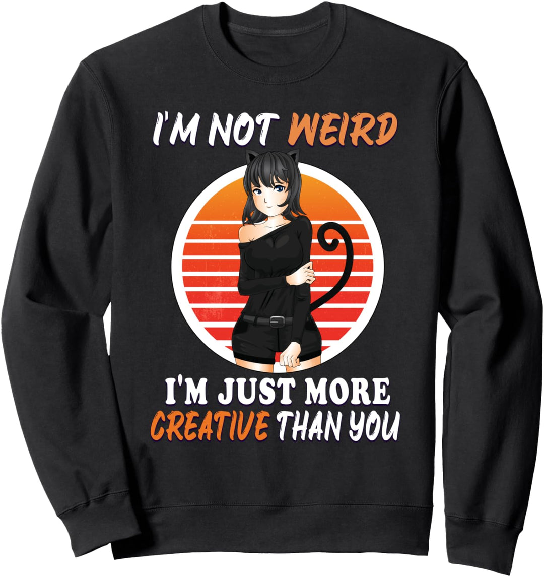 I'm Not Weird I'm Just More Creative Than You EMO Fox Girl Sweatshirt