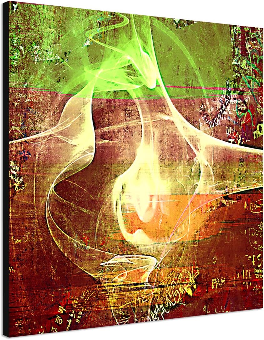 Paul Sinus Art Modernes Wandbild Abstrakt013_60x60cm Abstrakte Kunst Kunstdruck auf Leinwand Zeitlos
