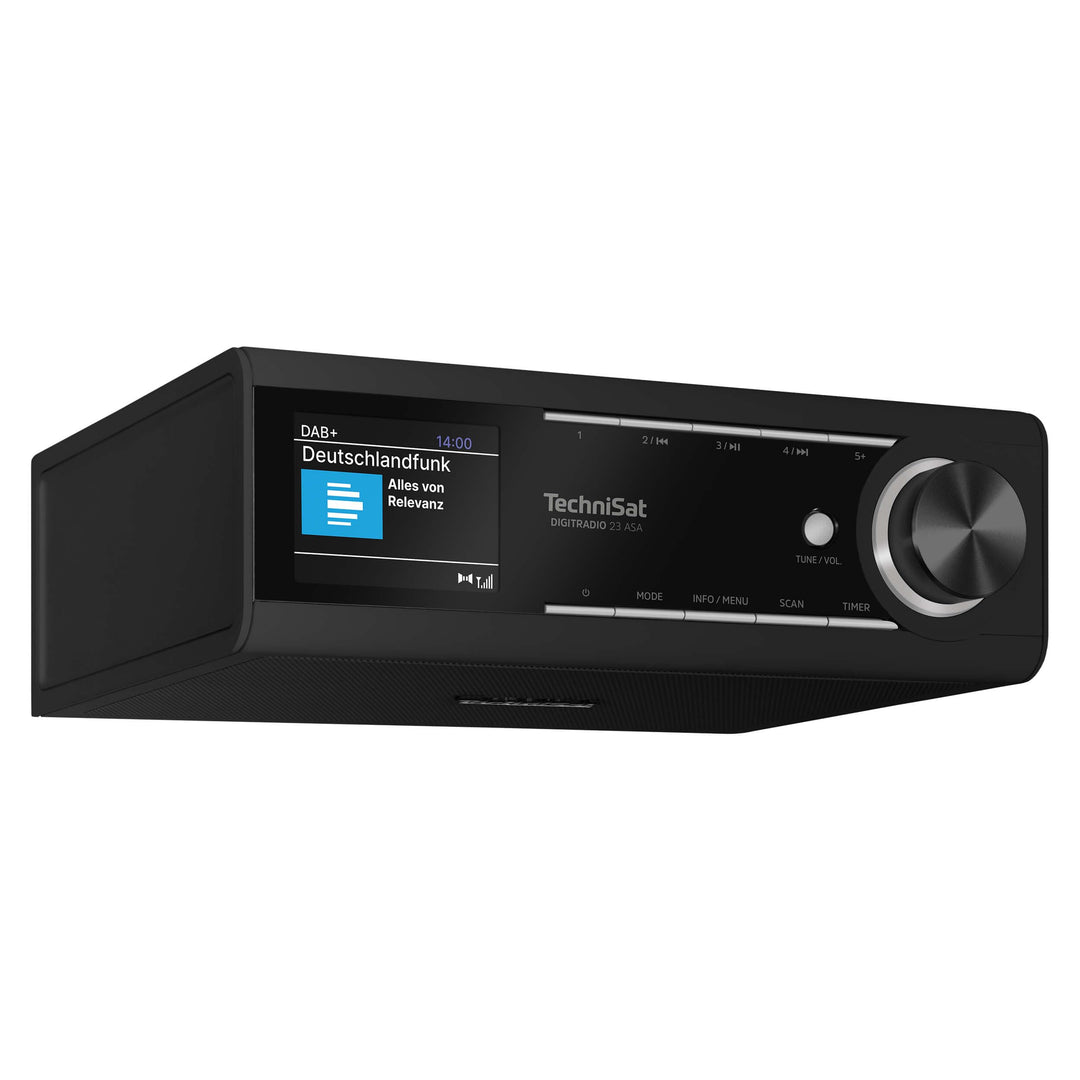 TechniSat DIGITRADIO 23 ASA – Küchen Unterbauradio mit ASA DAB+ &amp; Farbdisplay Schwarz, DAB+ &amp; Farbdi