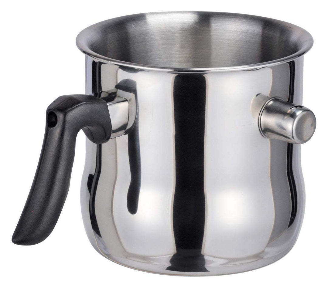 Spetebo Edelstahl Wasserbad- und Simmertopf 1,2 Liter - Milchtopf doppelwandig - Edelstahltopf zum e