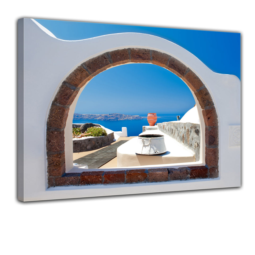 Bilderdepot24 Bild auf Leinwand | Window to paradise - Fenster zum Paradies in 80x60 cm als Wandbild