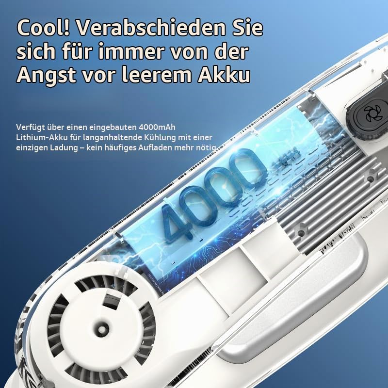 Verbesserte doppelseitige Kühlung wiederaufladbarer Hals Ventilator, Outdoor tragbarer leiser Kühlun