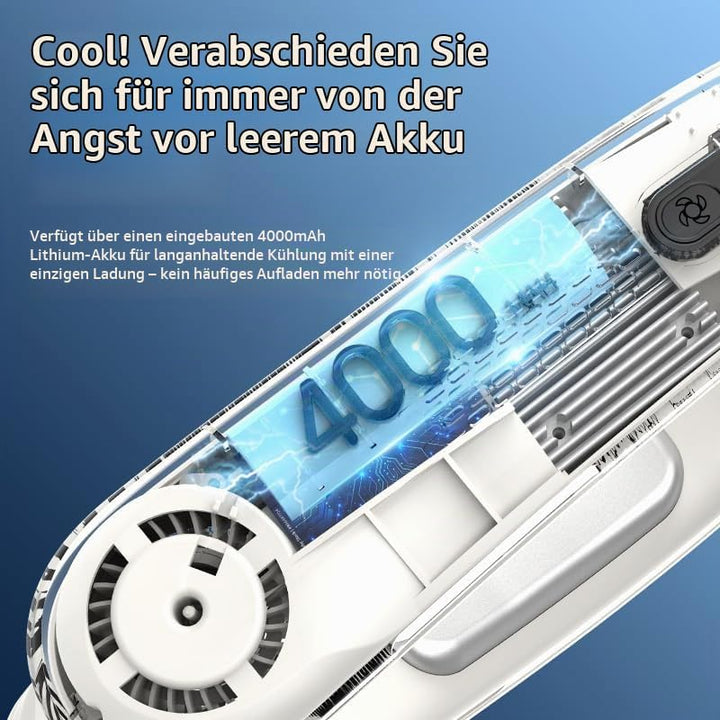 Verbesserte doppelseitige Kühlung wiederaufladbarer Hals Ventilator, Outdoor tragbarer leiser Kühlun