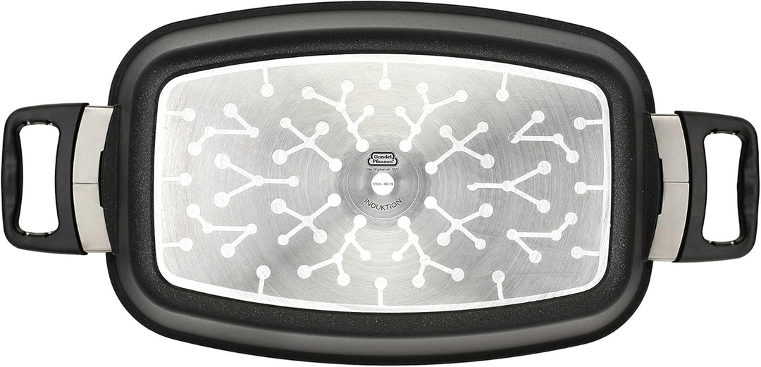 Original Gundel BRÄTERPFANNE, 33 x 21 x 6 cm, INDUKTION, Titan-Keramik-Oberfläche für Induktionsherd