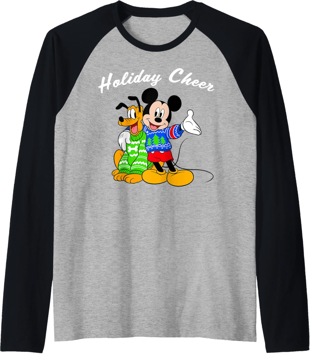 Disney Mickey And Friends Weihnachten Holiday Cheer Portrait Raglan