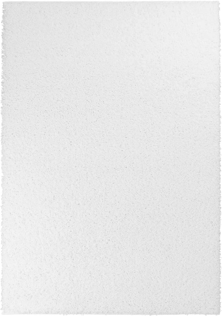 carpet city Shaggy Teppich Hochflor Langflor Einfarbig Uni Weiss Weich Flauschig Wohnzimmer, Grösse: