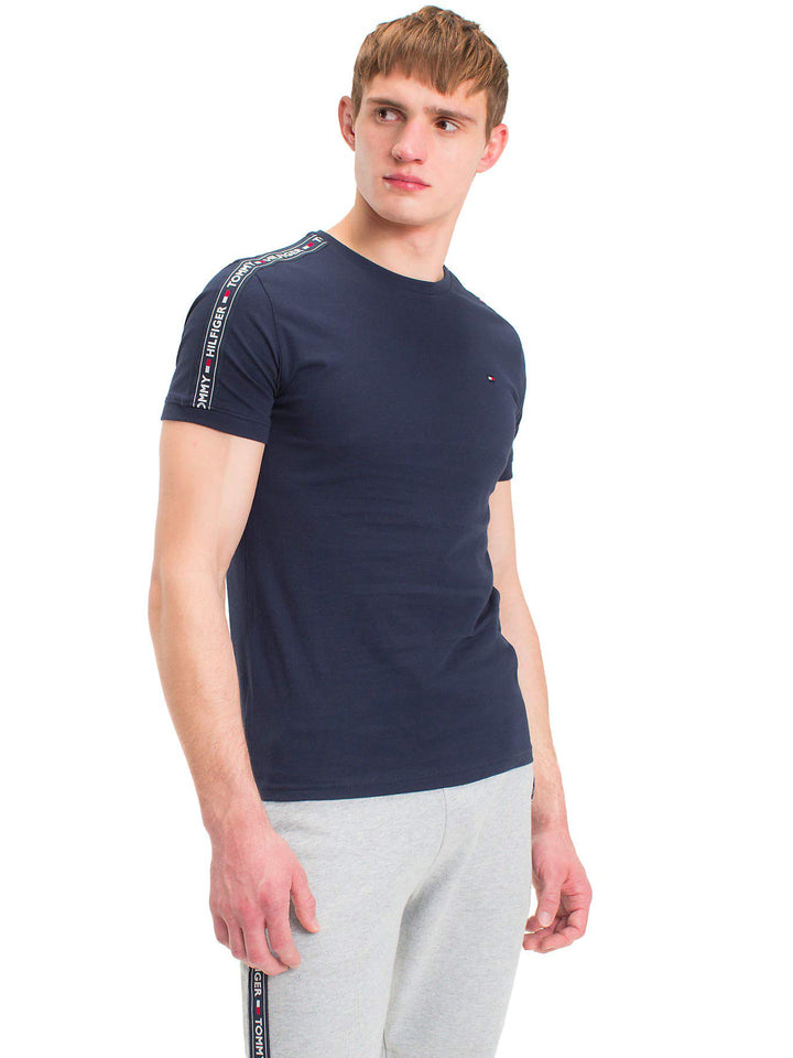 Tommy Hilfiger Herren T-Shirt Kurzarm Rundhalsausschnitt S Blau (Navy Blazer), S Blau (Navy Blazer)