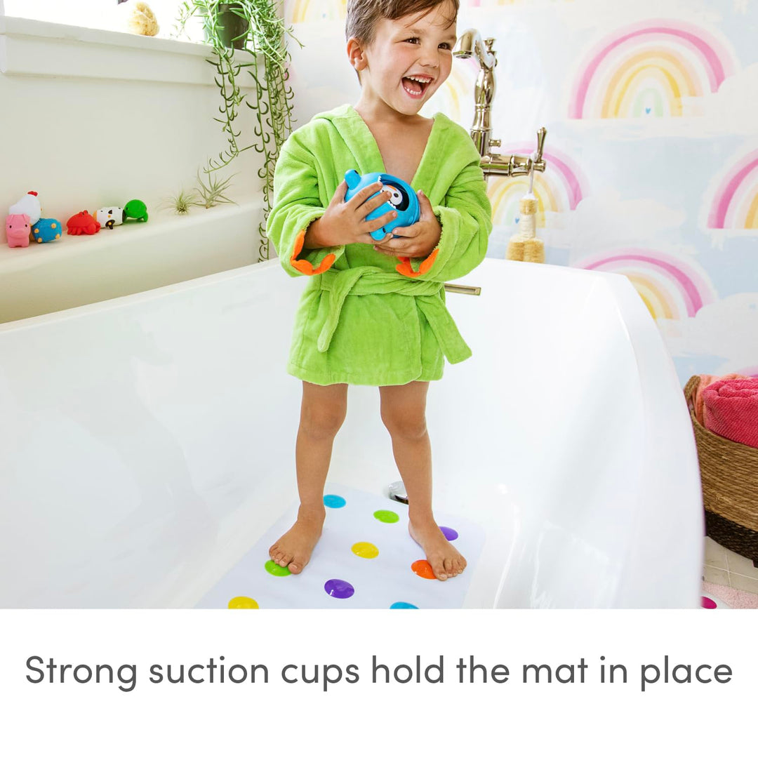 Munchkin Rutschfeste Baby-Badewannenmatte, Anti-Rutsch-Badewanneneinlage mit bunten Luftblasen, sorg