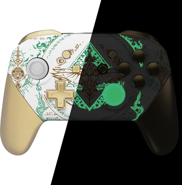 eXtremeRate Griff Hülle Set kompatibel mit Nintendo Switch Pro Controller, DIY-Ersatz Front Case/Bac