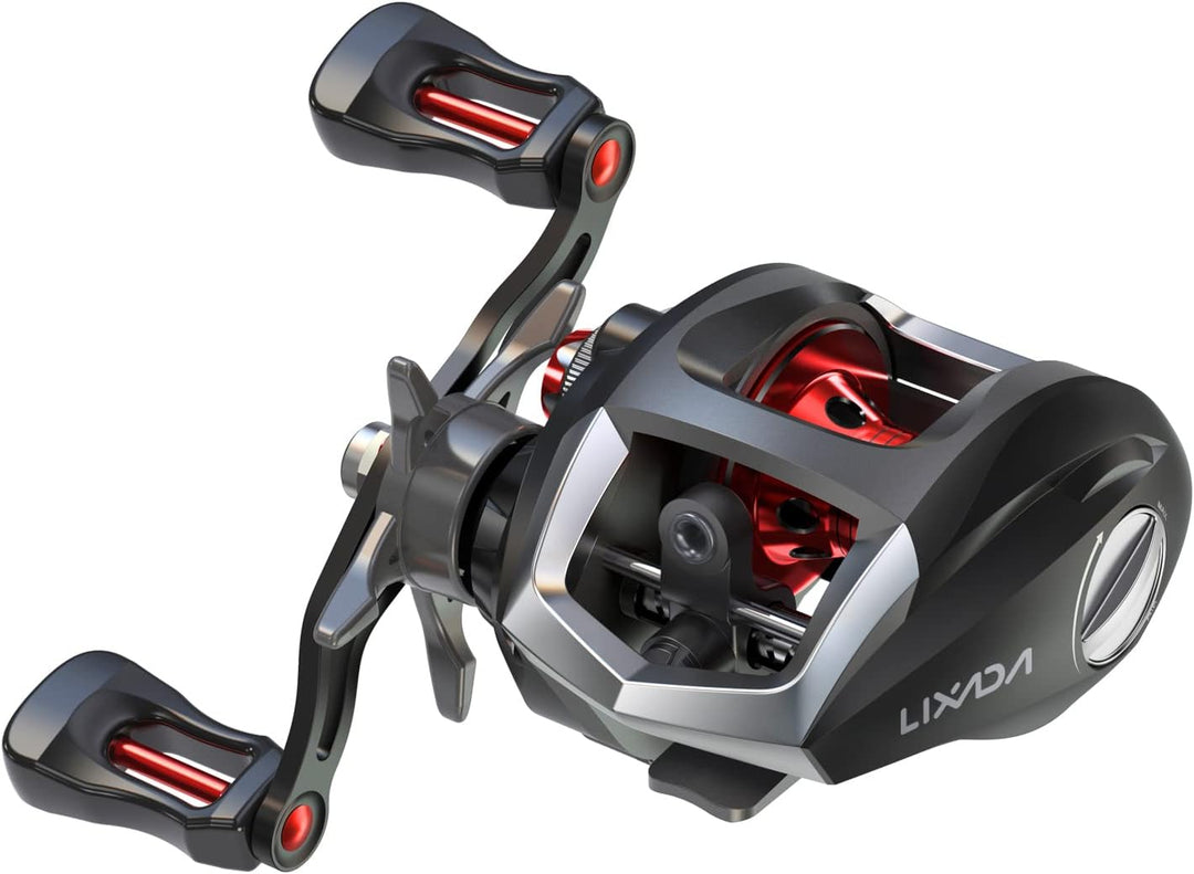 Lixada Baitcasting Angelrolle Baitcaster Rolle mit Magnetischem Bremssystem und Korrosionsbeständige