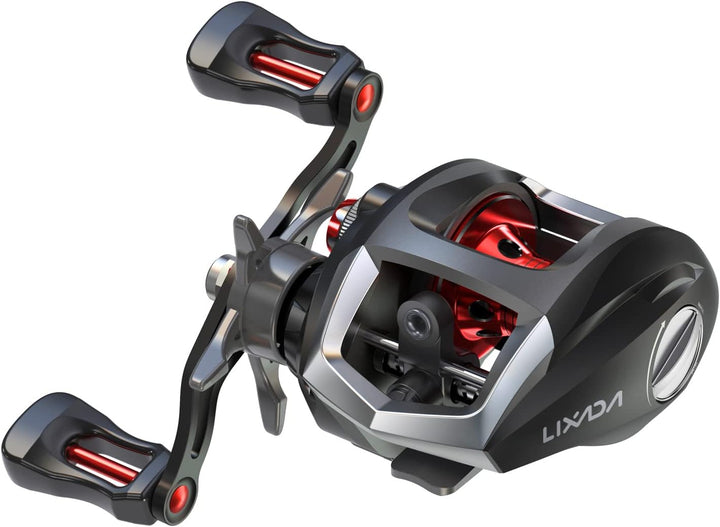 Lixada Baitcasting Angelrolle Baitcaster Rolle mit Magnetischem Bremssystem und Korrosionsbeständige