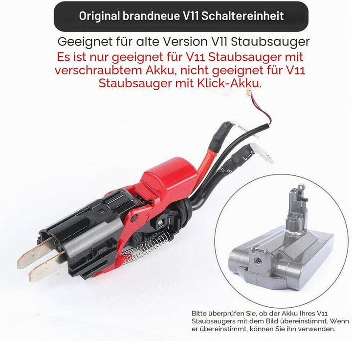 GYing 1 Stück für Dyson v11 Staubsauger verstärkter Schalter Montageteil verbesserte Version, Power