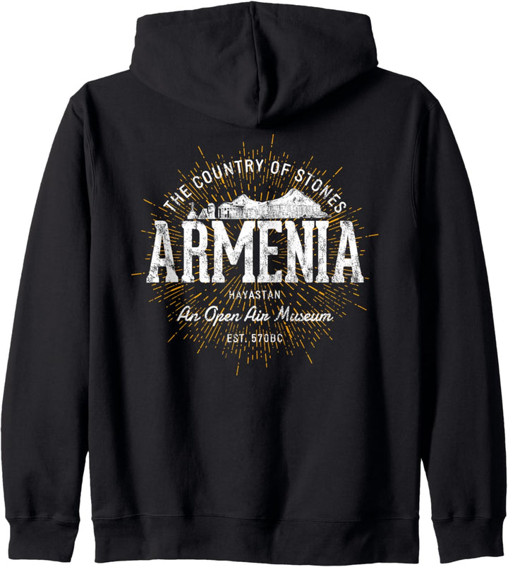 Armenia Vintage Style Retro Armenien Kapuzenjacke