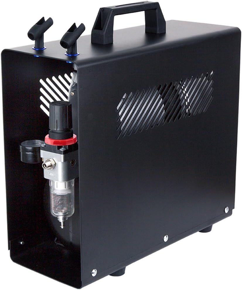 Fengda AS-196A Luxe Airbrush Mini Kompressor mit Lufttank/Druckbehälter/ 6 bar / Auto