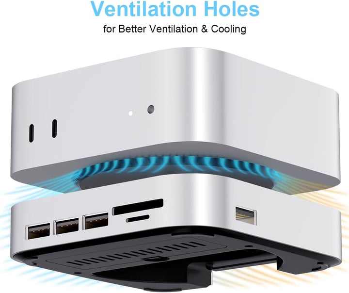 OFFCUP Dockingstation Kompatibel mit Mac mini M4, Dockstation mit M.2 NVMe SSD-Schacht SD TF-Kartenl
