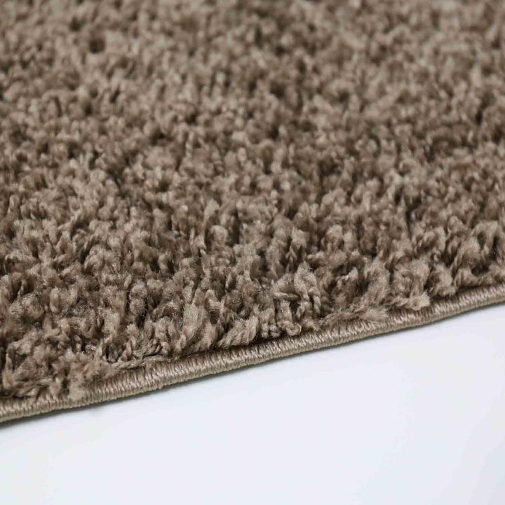 VIMODA Prime Shaggy Teppich Hochflor Langflor Teppiche Modern Einfarbig Nougat Hellbraun, Masse:100x