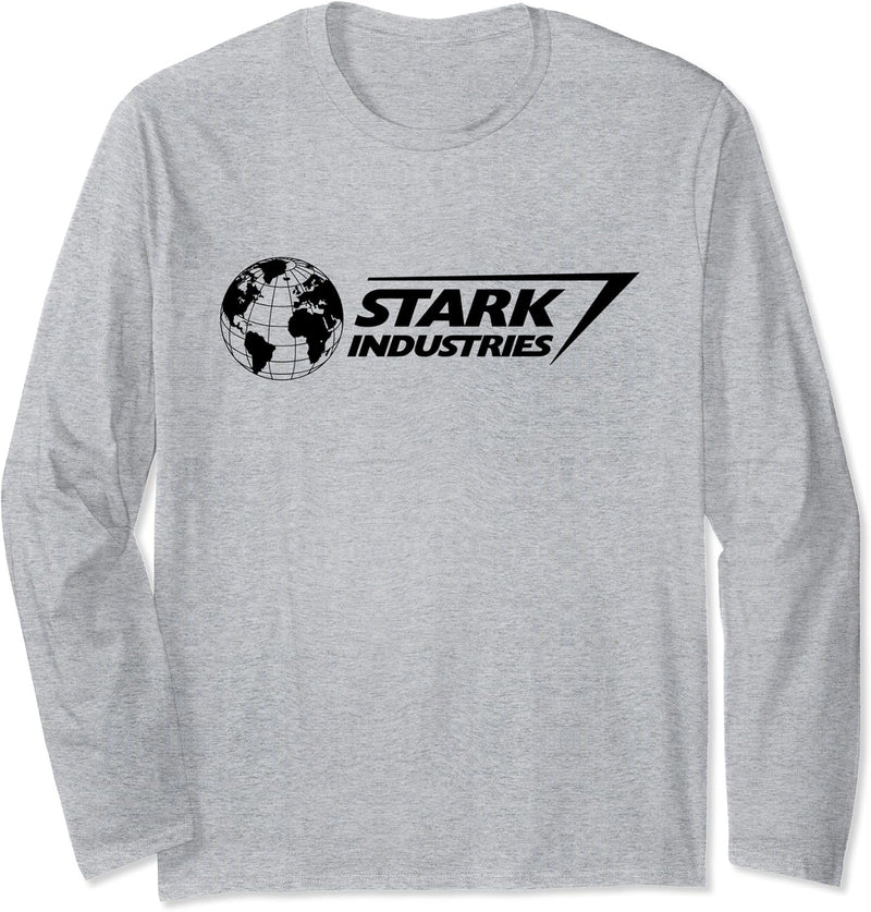 Marvel Iron Man Stark Industries Logo Black Langarmshirt