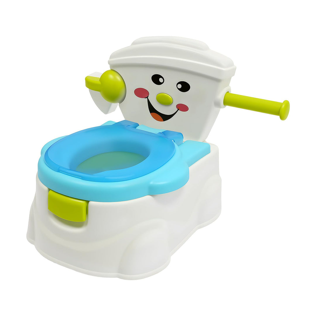 Töpfchen für Kinder Reise Tragbar 2in1 Toilettensitz mit Deckel Rückenlehne Rutschfest Töpfchentrain