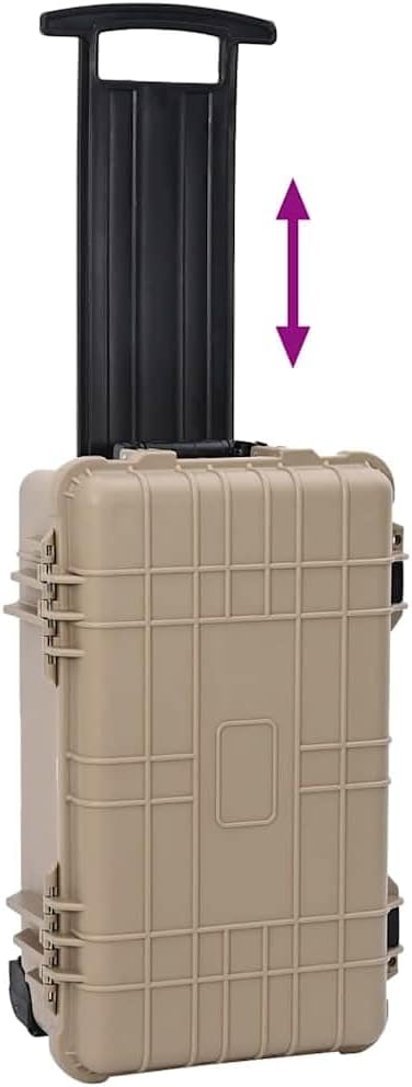 vidaXL Hartschalenkoffer Sand 56 x 35 x 23 cm Polypropylen und ABS | Robuste Bauweise, die ewig hält