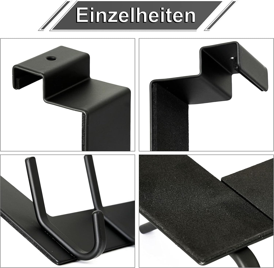 WEBI Türgarderobe mit 6 Haken,Türhaken zum Einhängen,Türaufhänger,Kleiderhaken Tür,Haken Tür,Türhake
