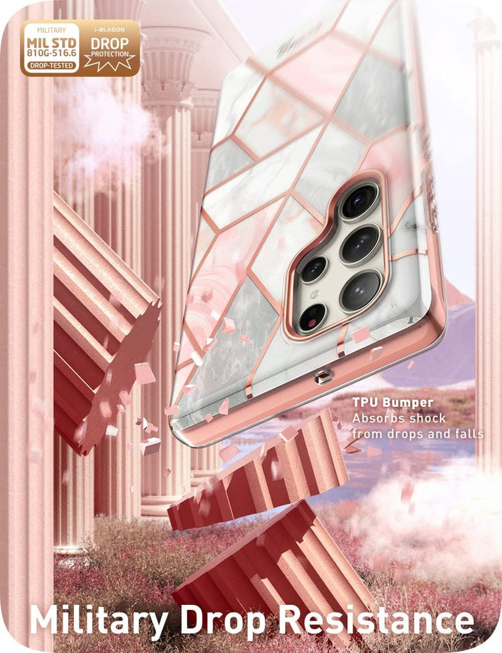 i-Blason Glitzer Hülle für Samsung Galaxy S23 Ultra 5G Handyhülle Bumper Case 360 Grad Schutzhülle G