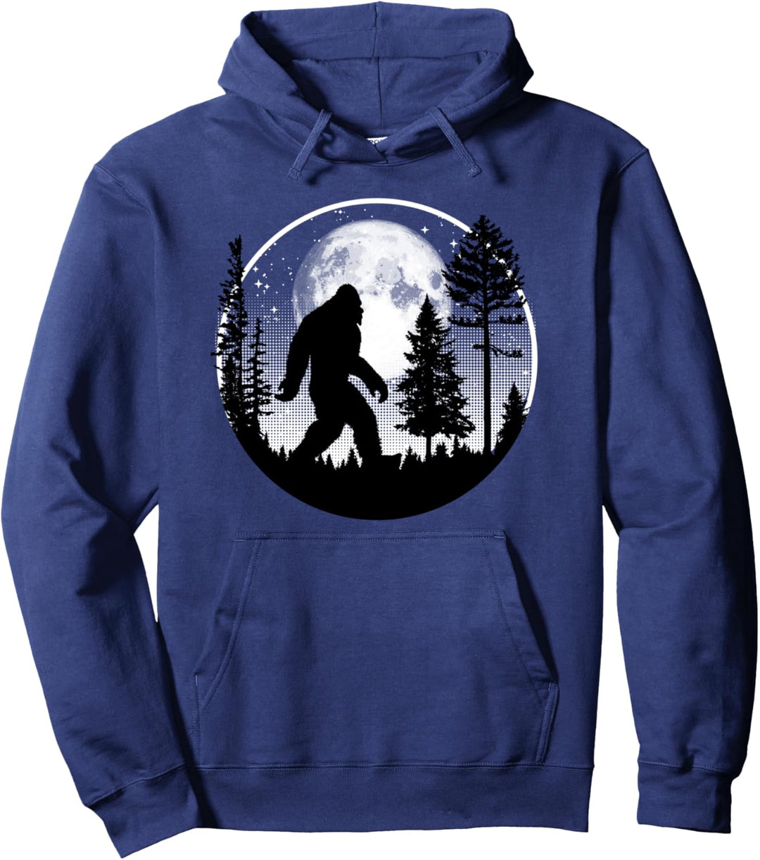 Hiding Bigfoot - Funny Sasquatch in Trees and Nature Graphic Pullover Hoodie