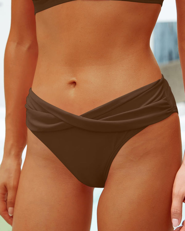 Yonique Damen-Bikini-Set mit Trägern, zweiteilig, Racerback, seitliche Bindebänder, Badeanzüge mit A