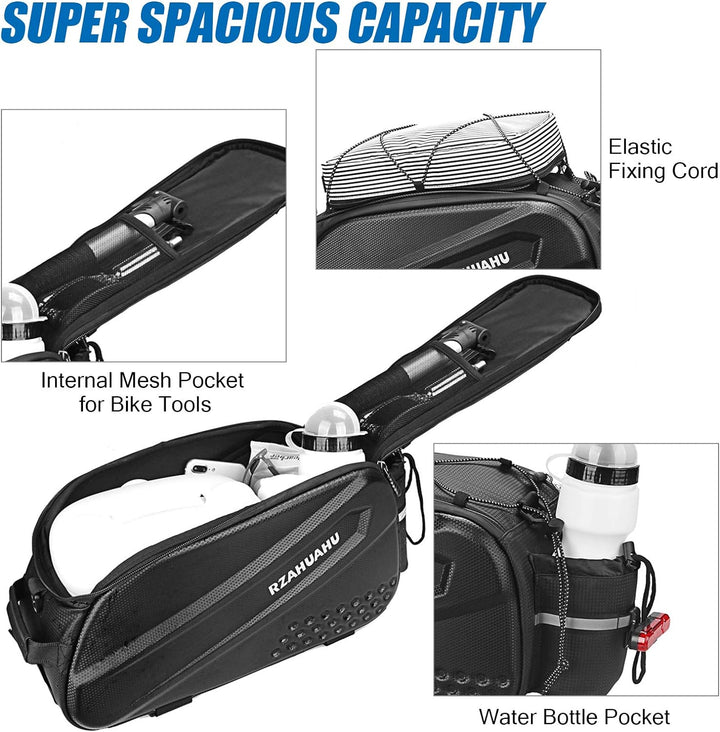 Lixada Fahrrad Gepäckträgertasche 10L Multifunktion Wasserfeste Fahrrad Rücksitz Kofferraumtasche Fa