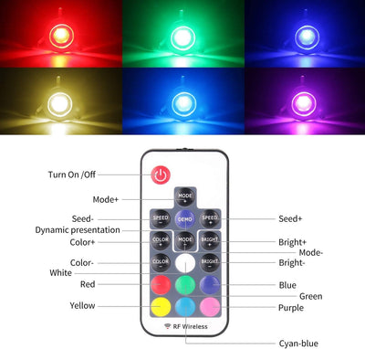 CISLAN 22er LED Einbauleuchten Bodeneinbaustrahler RGB Deckenspot Einbaustrahler Deckenleuchte Wasse