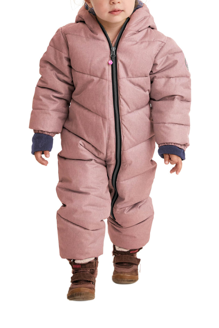 Killtec Unisex Kinder Karter Mini Overall In Daunenoptik Mit Kapuze 74-80 rose, 74-80 rose