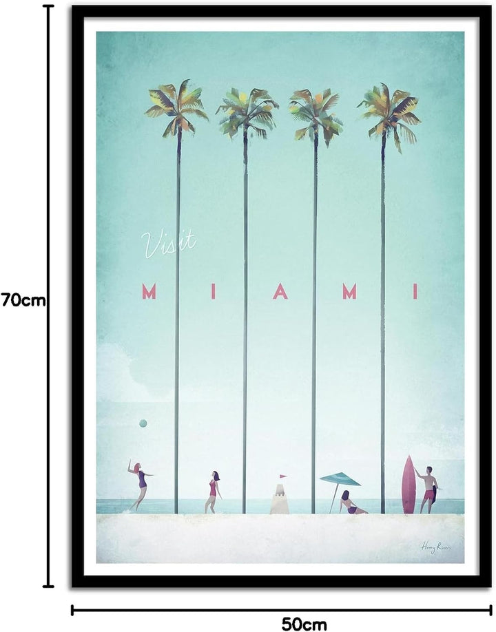 Art-Poster - Visit Miami - Henry Rivers - 50 x 70 cm